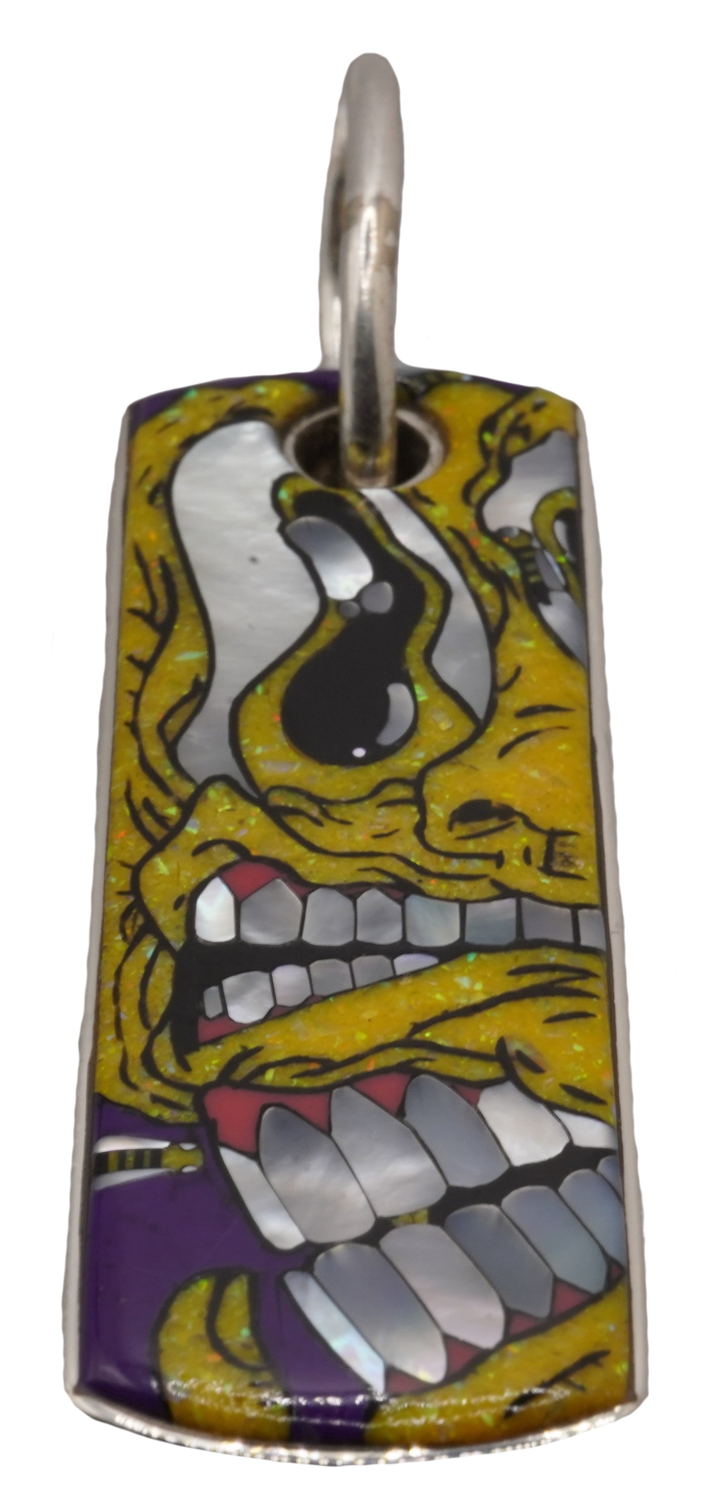David Freeland X Aaron Brooks Face Pendant Yellow/Purple