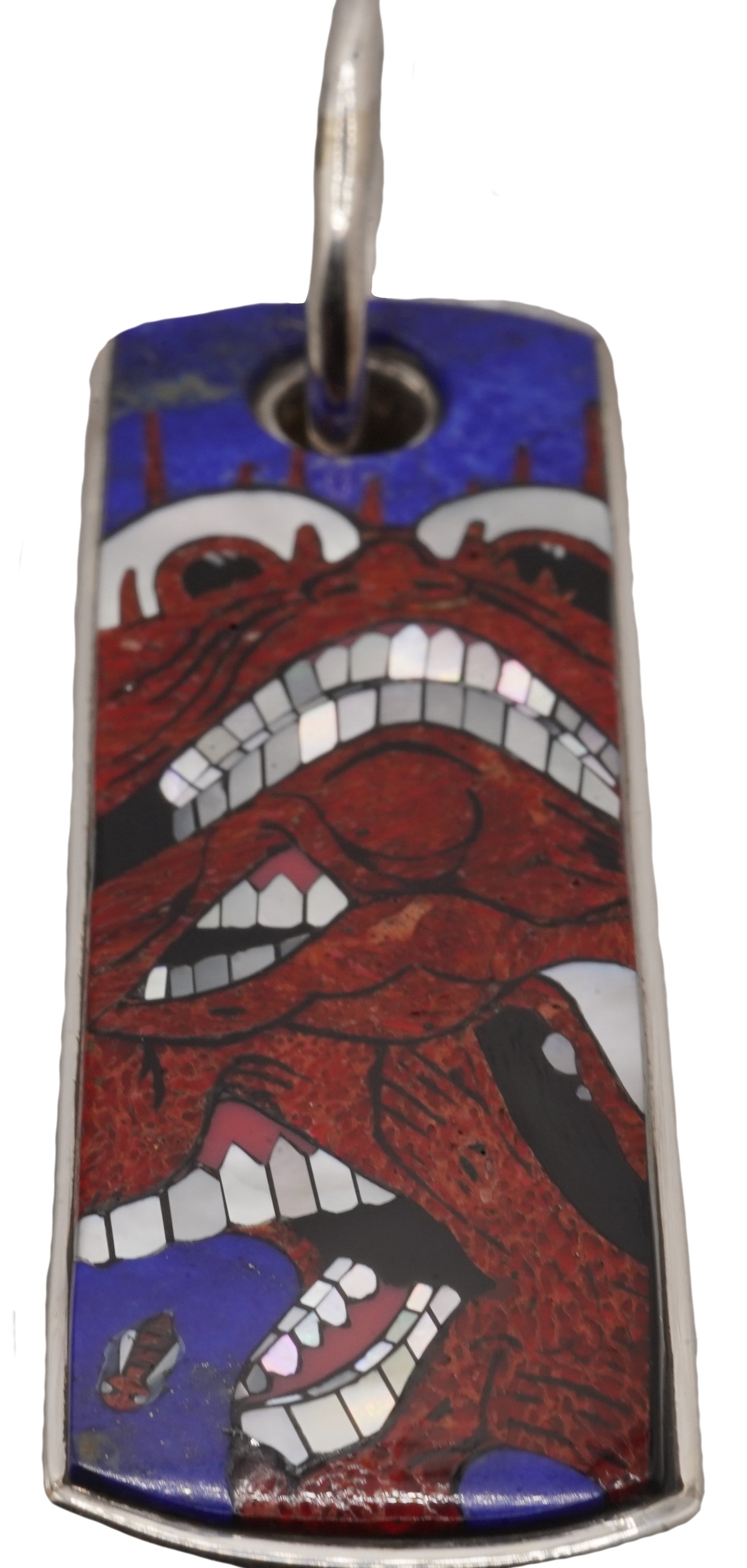 David Freeland X Aaron Brooks Face Pendant Blue/Red