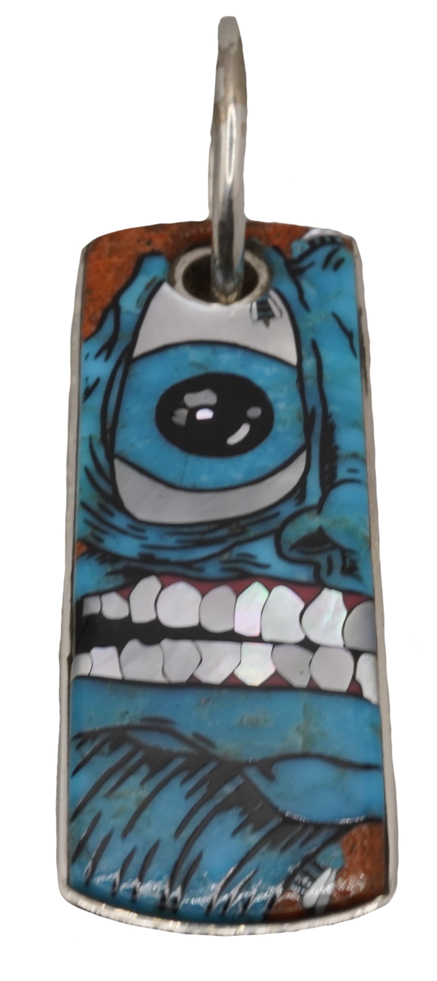 David Freeland X Aaron Brooks Face Pendant Blue/Orange