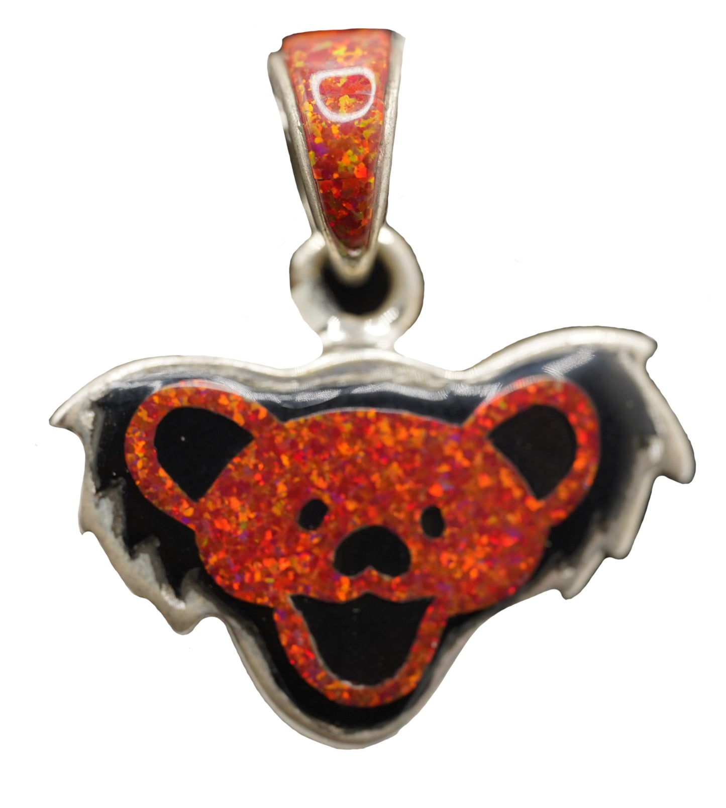 David Freeland Grateful Dead Bear Head Orange Pendant