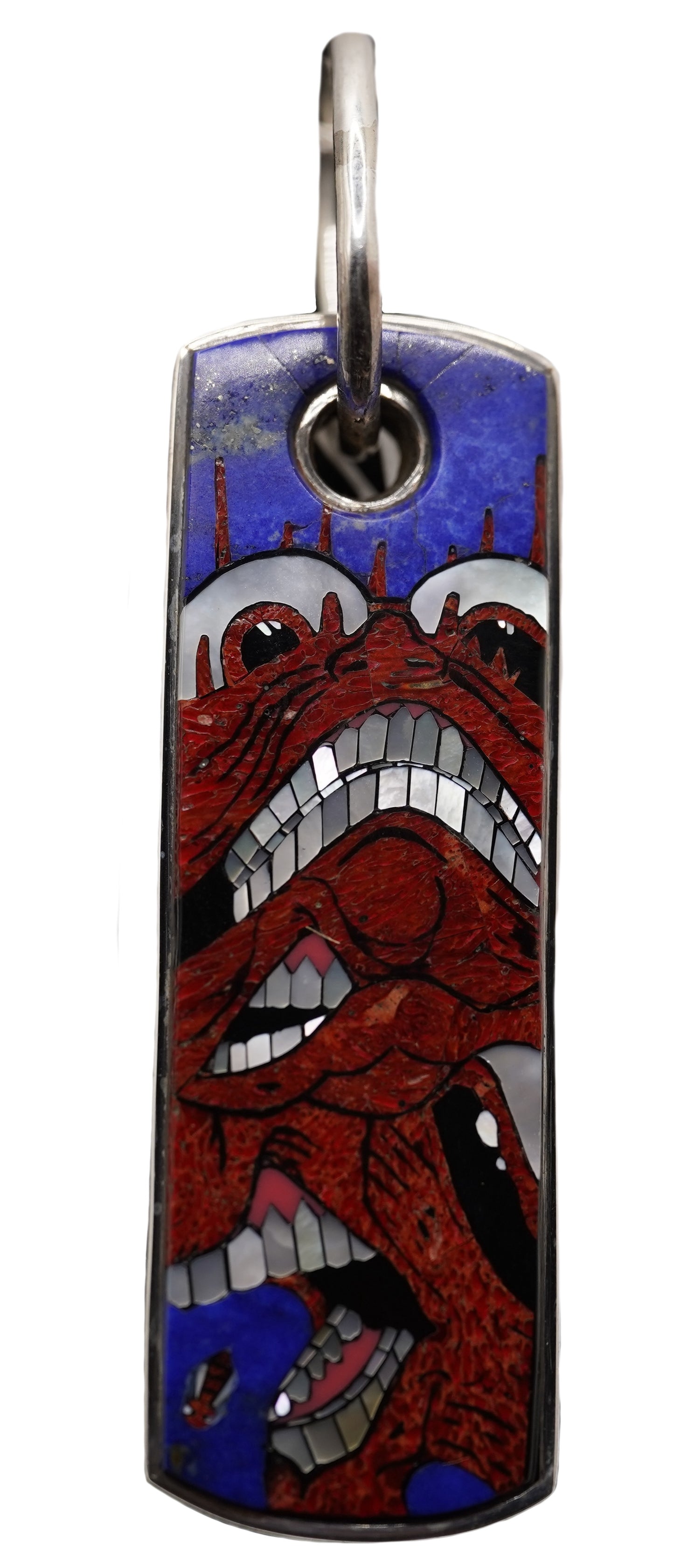 David Freeland X Aaron Brooks Face Pendant Blue/Red