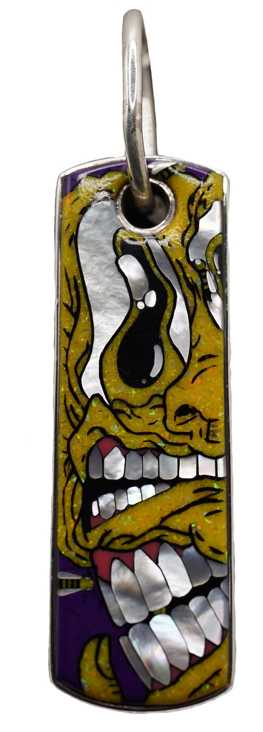 David Freeland X Aaron Brooks Face Pendant Yellow/Purple