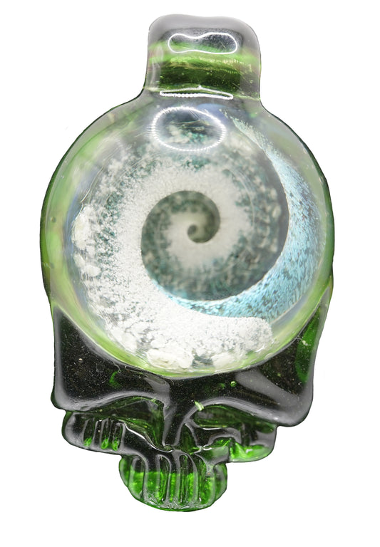 Green Rhythm Glass Stealie 2.5"