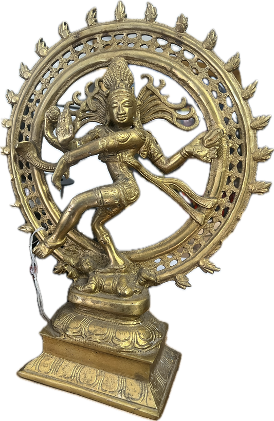 Large Dancing/nataraj Shiva bronze and brass statue