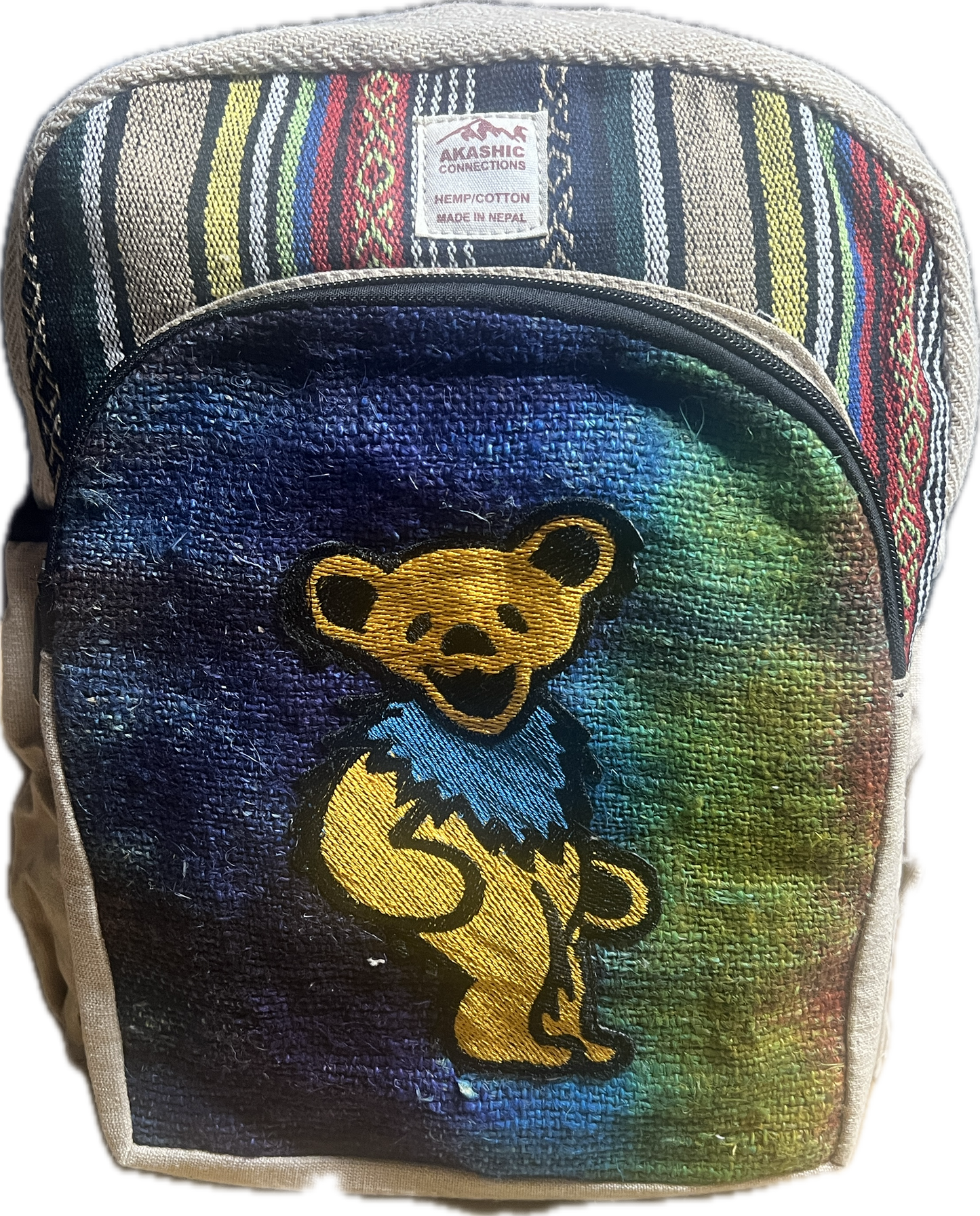 Small Tye Dye Dancing Bear Backpack