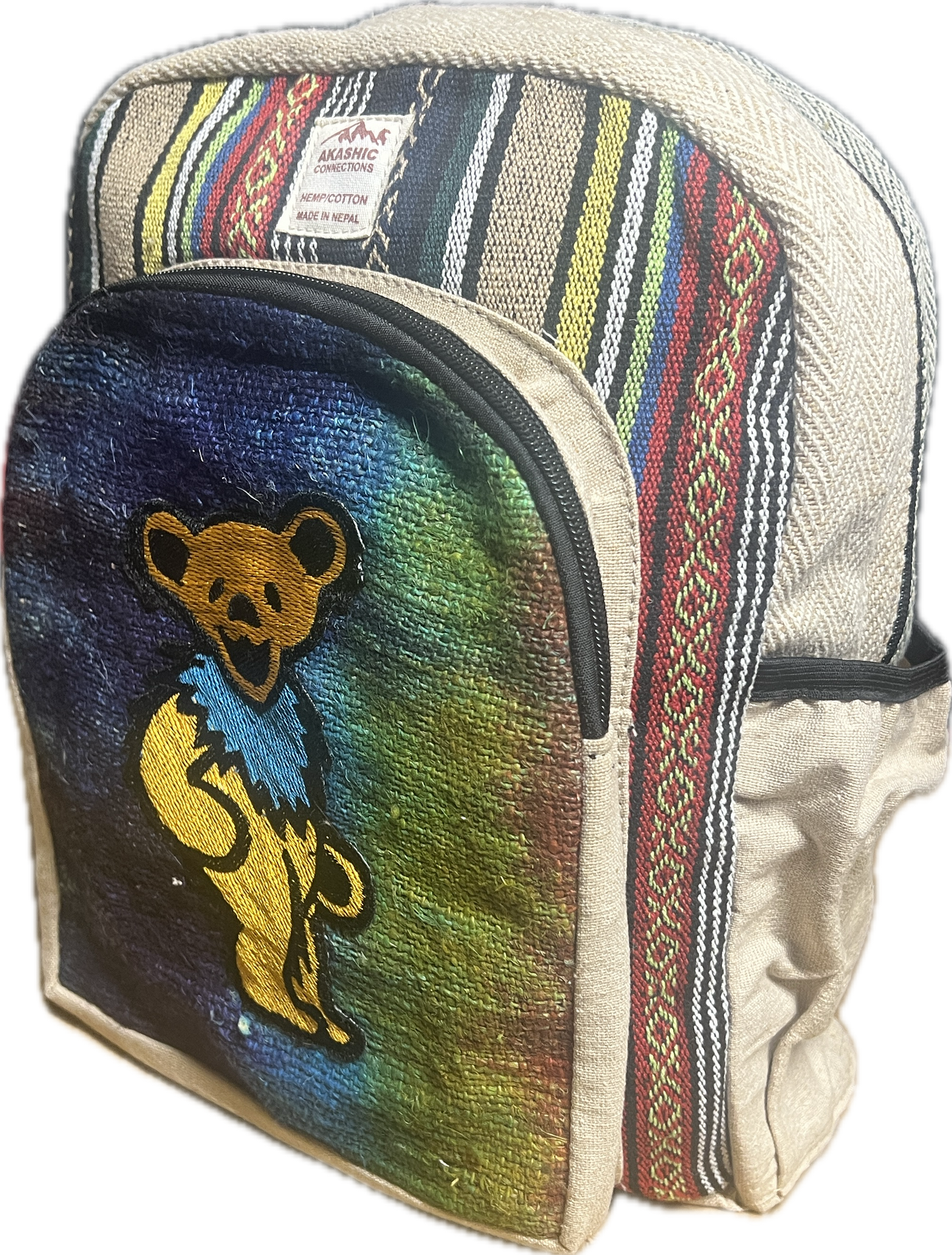 Small Tye Dye Dancing Bear Backpack