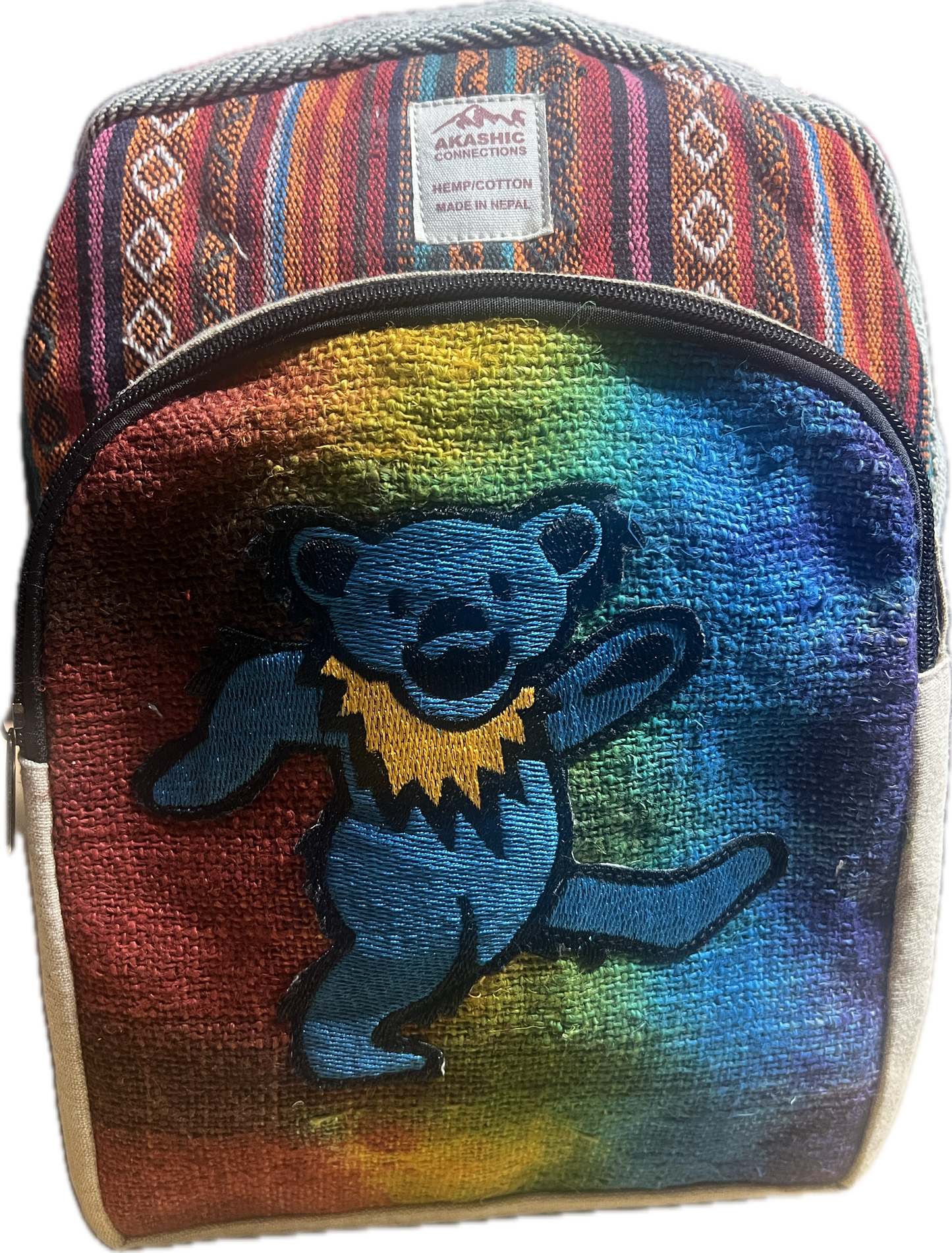 Small Tye Dye Dancing Bear Backpack