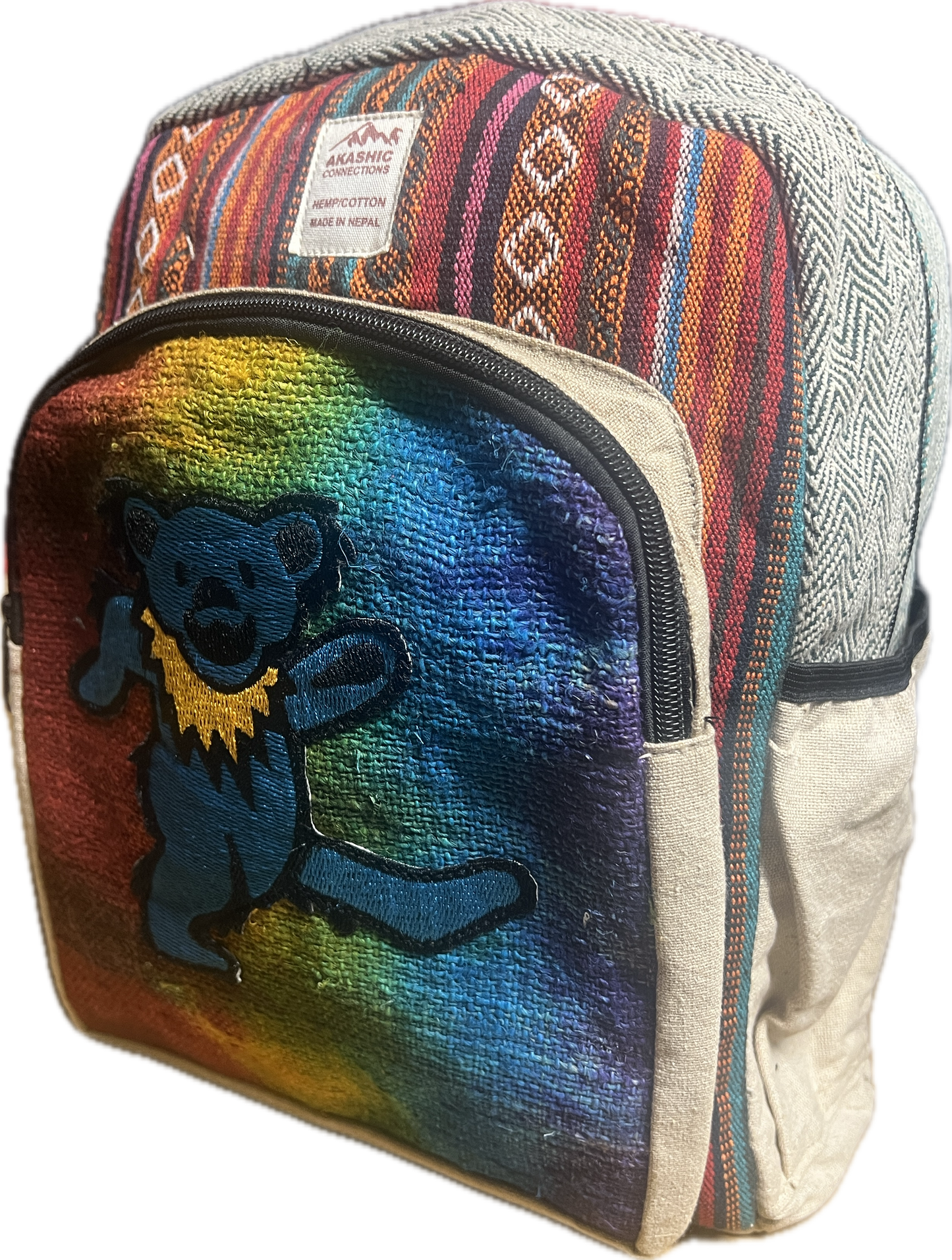 Small Tye Dye Dancing Bear Backpack