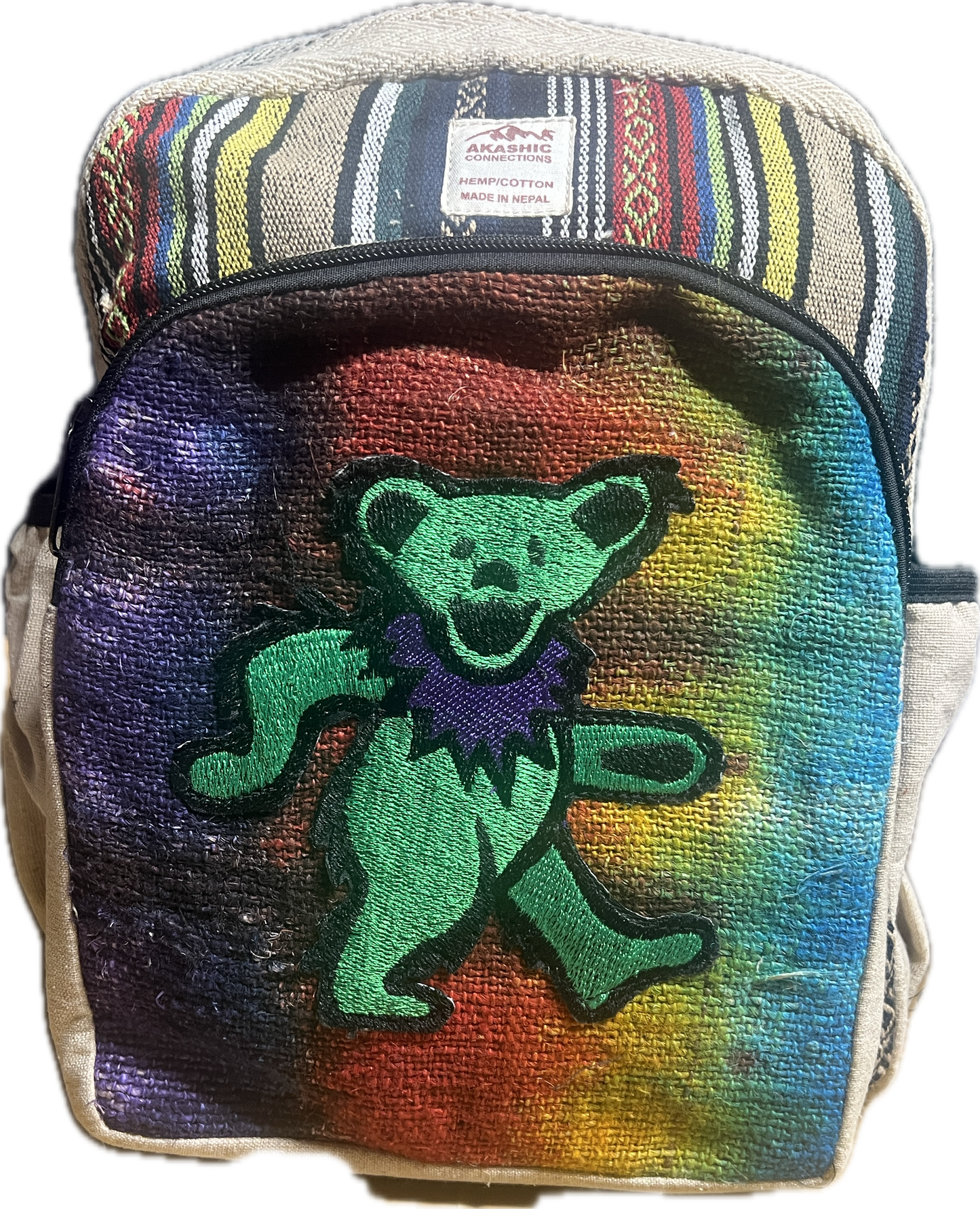 Small Tye Dye Dancing Bear Backpack