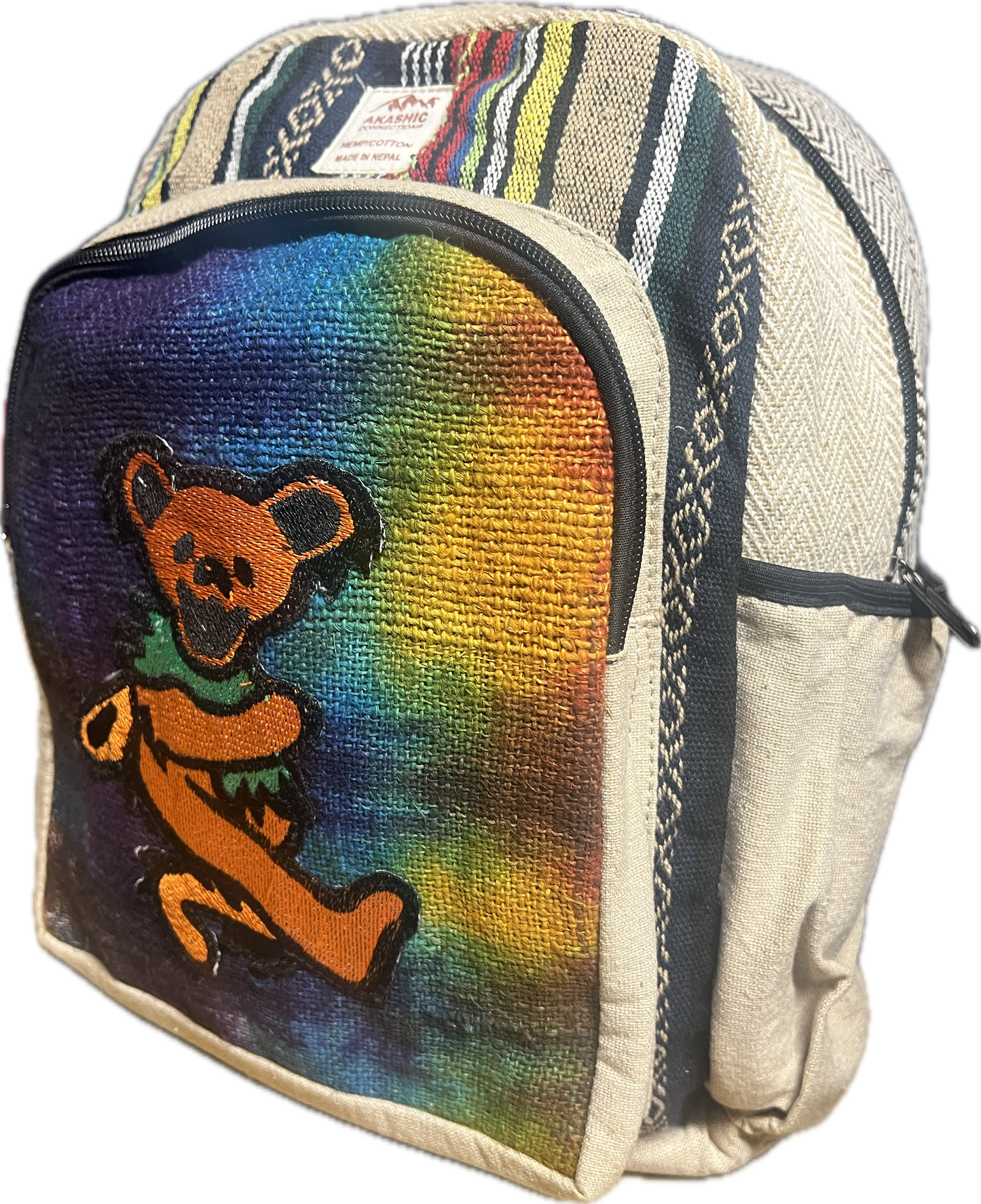 Small Tye Dye Dancing Bear Backpack