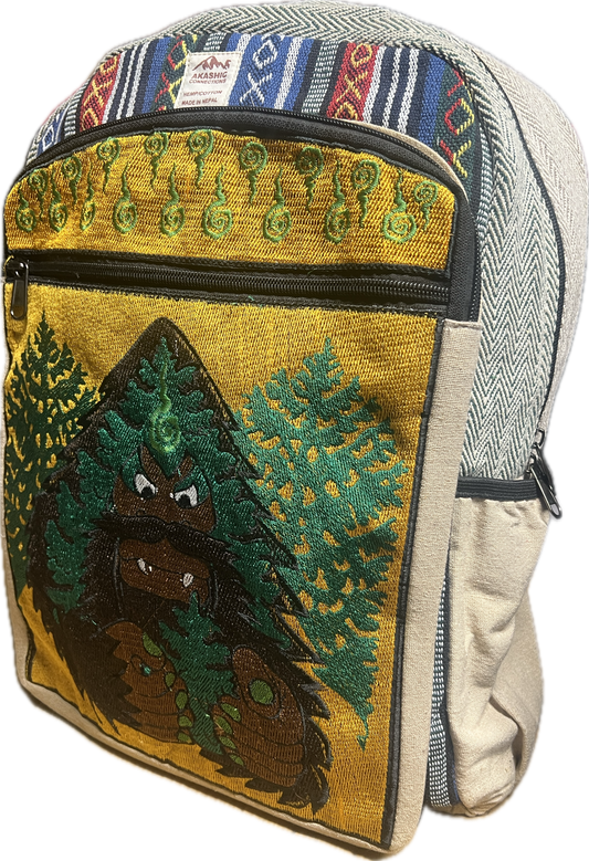 Bigfoot Embroidered Hemp Backpack