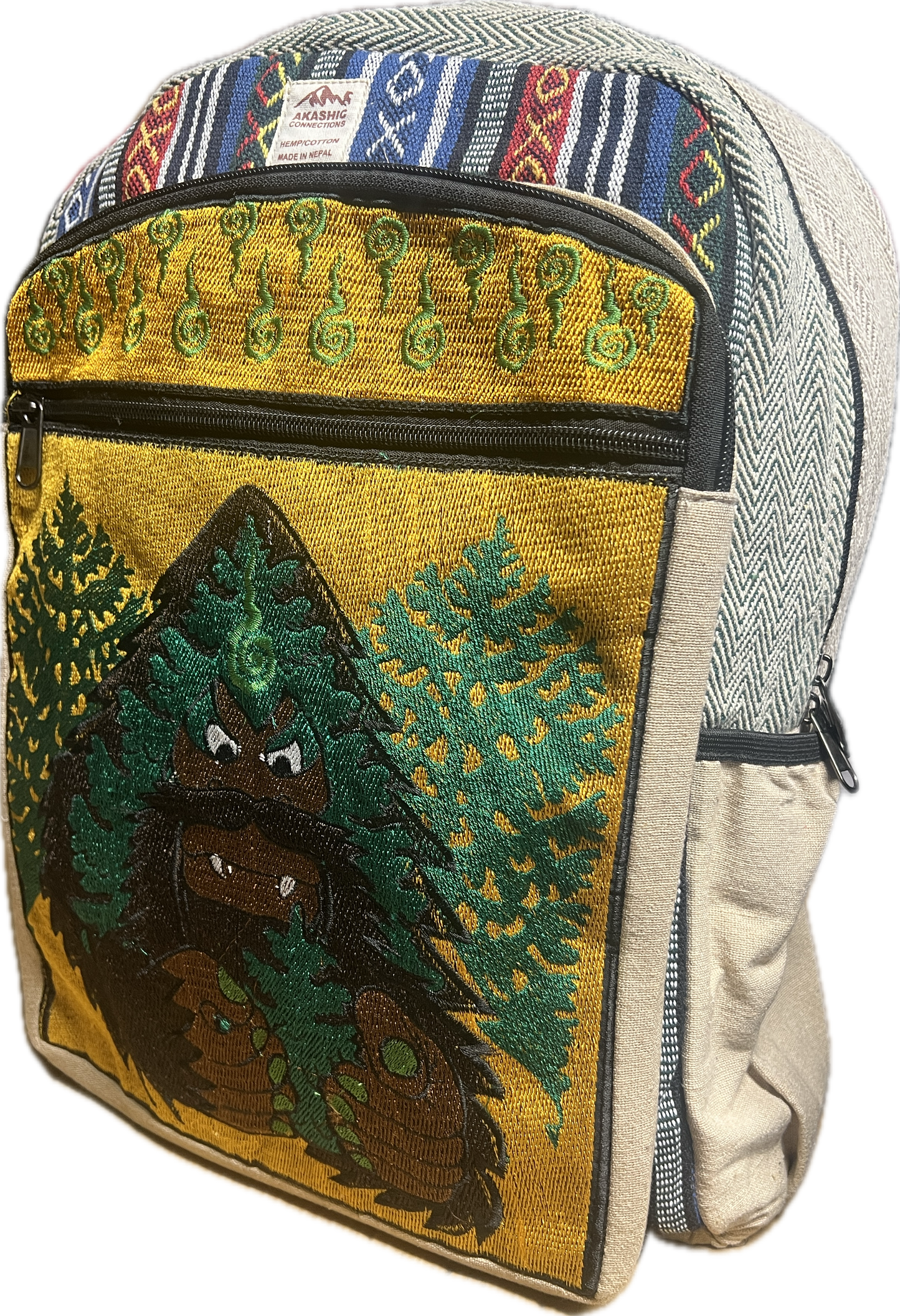 Bigfoot Embroidered Hemp Backpack