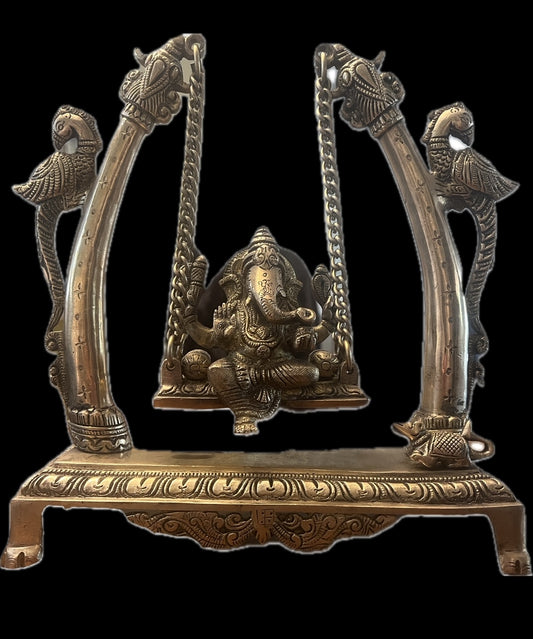 Large Ganesha on swing Statue