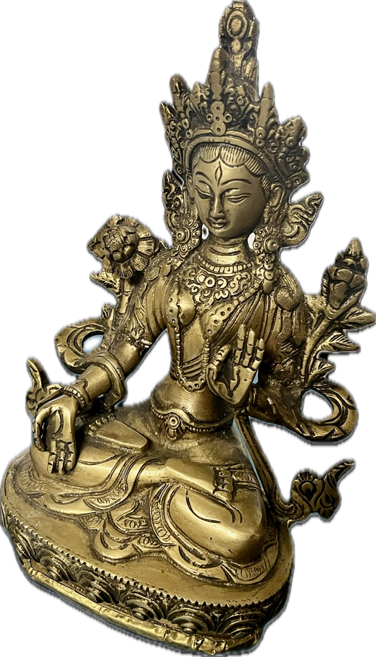 Meditation Buddha bronze and brass statue