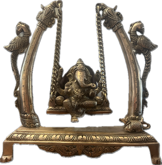 Large Ganesha on swing Statue