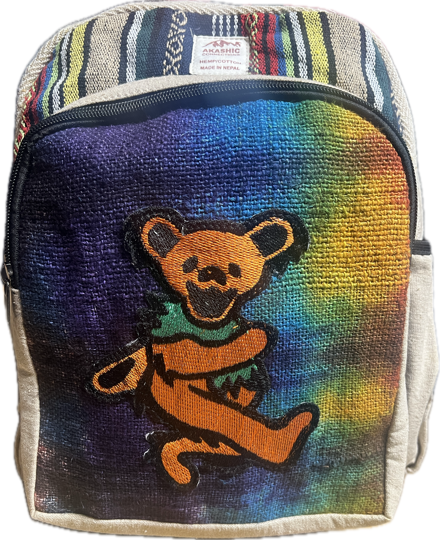 Small Tye Dye Dancing Bear Backpack